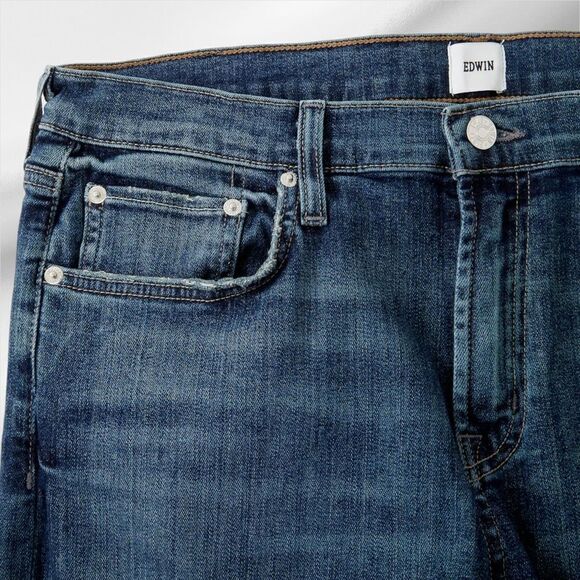 EDWIN Men’s Maddox Slim Fit Jeans in the Size 31X32”  in Stax Blue Color - Picture 8 of 12